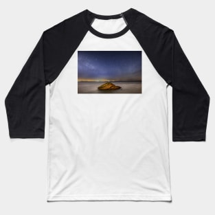 Mumbles Lighthouse at Night Baseball T-Shirt